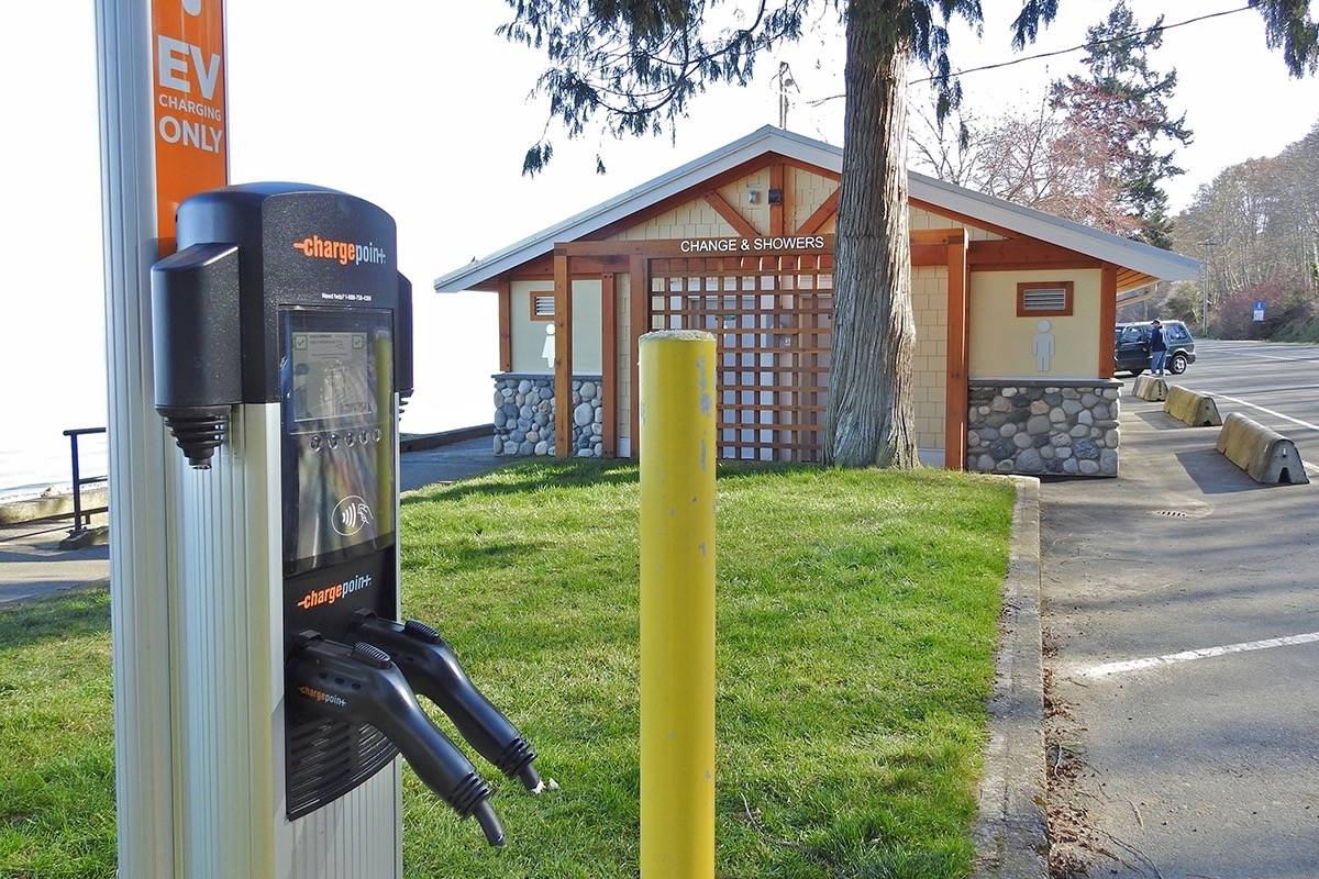 EV chargers vandalized Qualicum Beach EV chargers vandalized Qualicum Beach