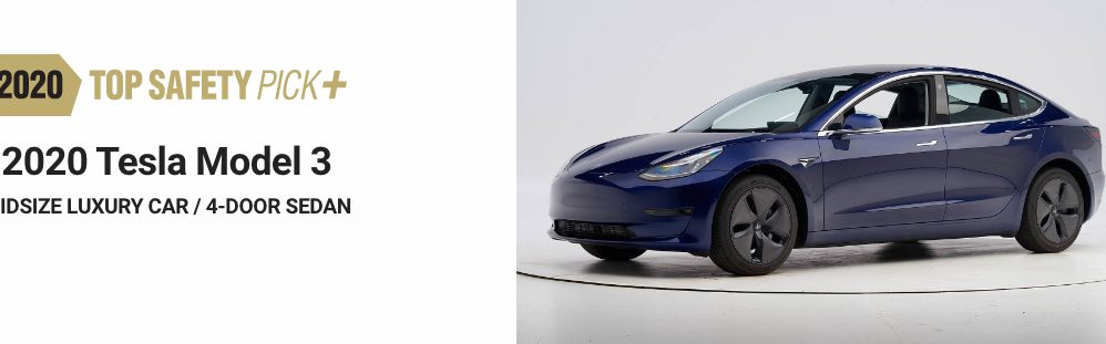 IIHS Tesla Model 3 Top Safety Pick Plus