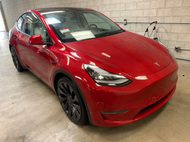 Check out the first red Tesla Model Y's with white interiors delivered ...