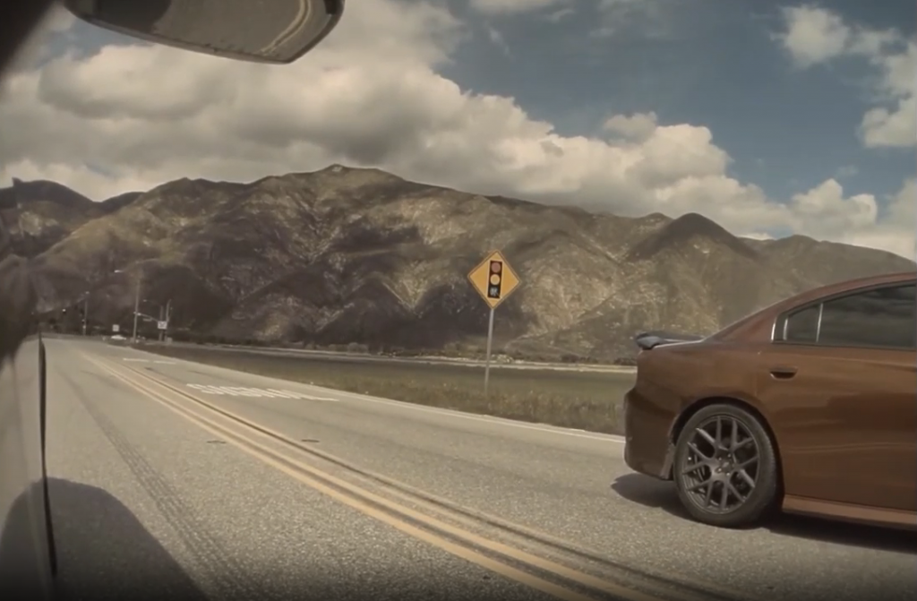 Tesla Model X races Dodge Charger Scat Pack