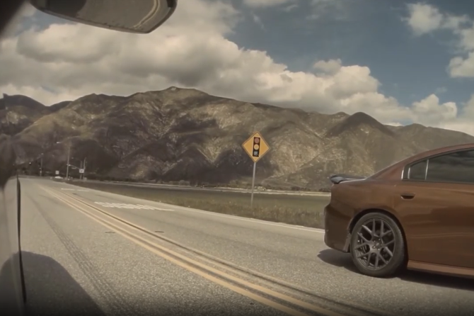 Tesla Model X races Dodge Charger Scat Pack
