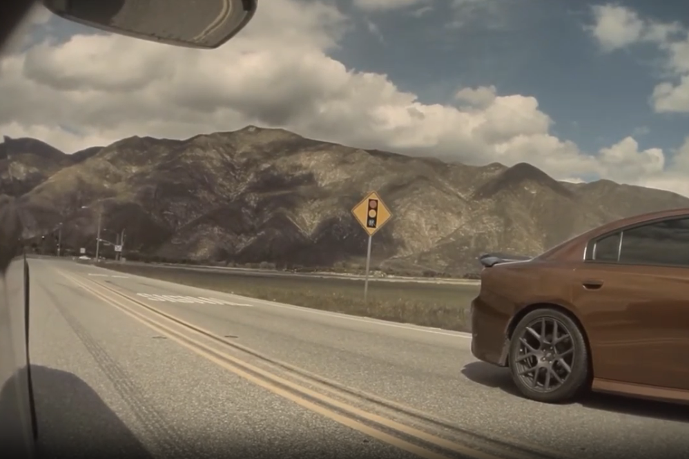 Tesla Model X races Dodge Charger Scat Pack