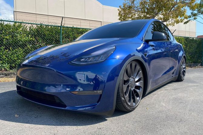 Tesla Model Y air suspension