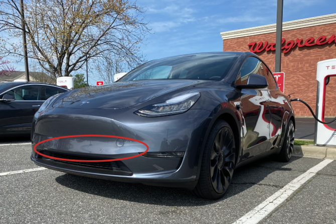 Tesla Model Y radar heater