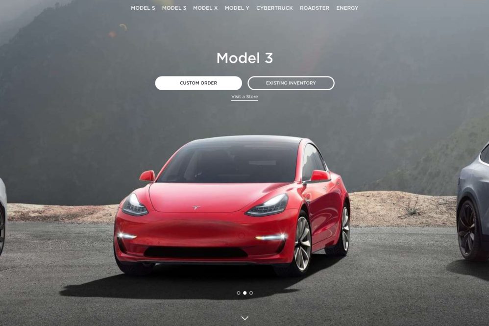 Tesla website