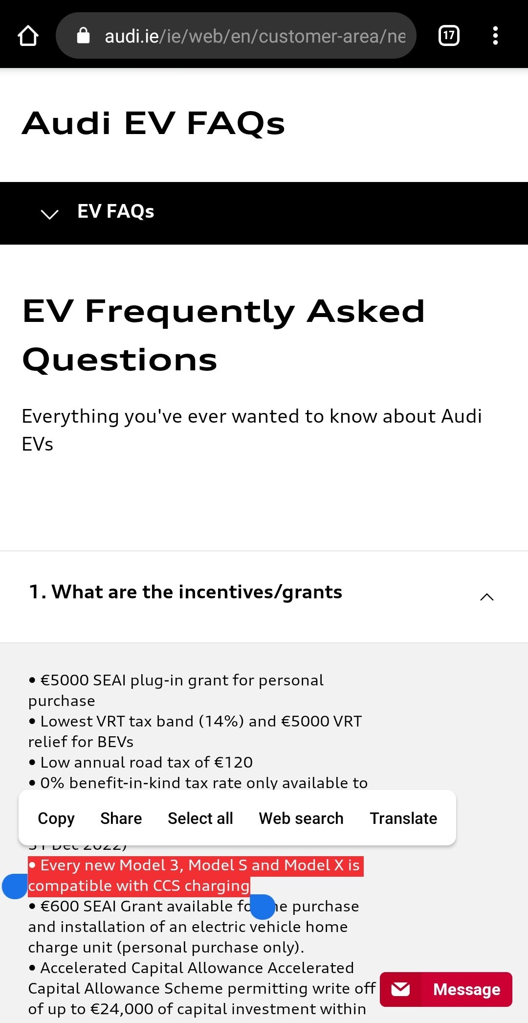 Audi EV FAQ copying Tesla