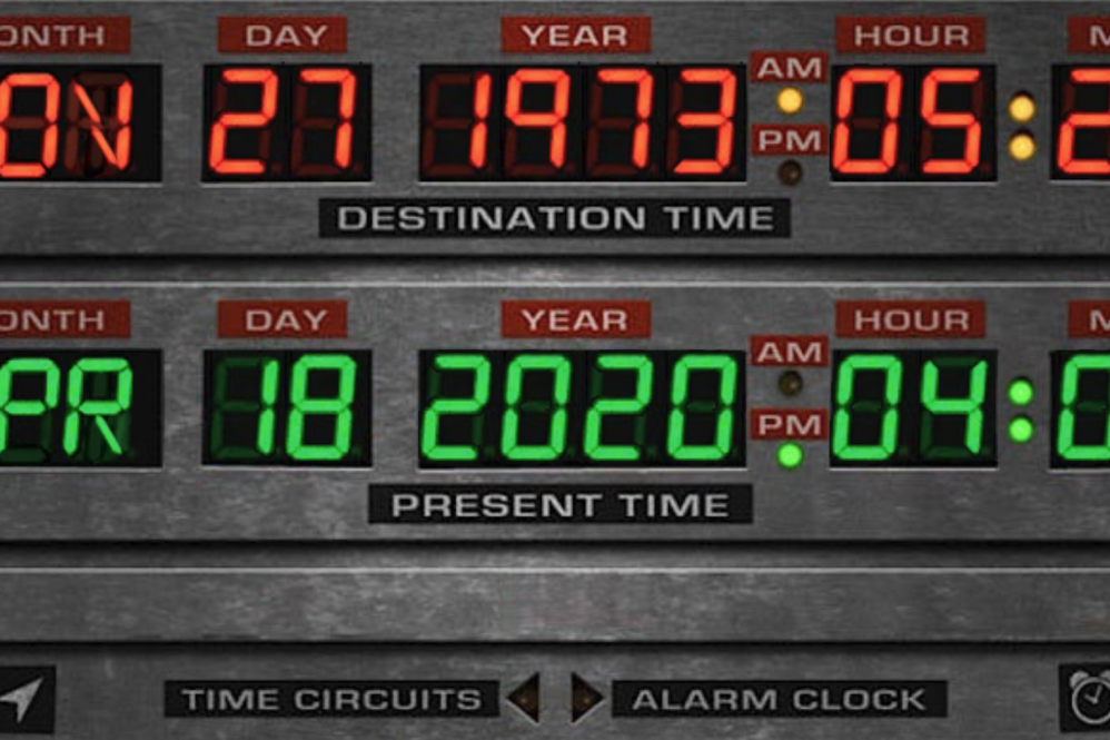 Tesla Back to the Future display