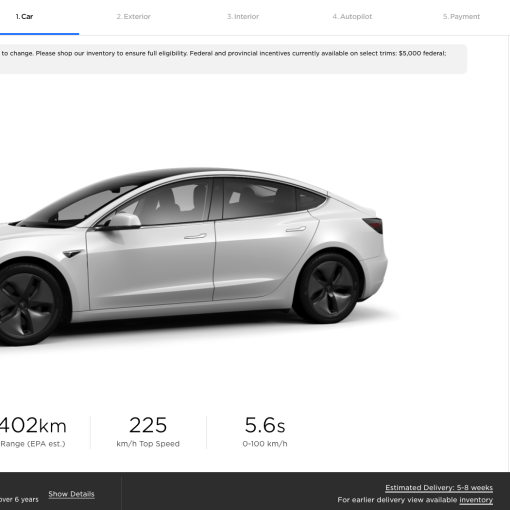 Tesla Model 3 Design Studio after price increase