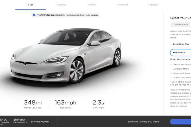 Tesla Model S Performance Design Studio