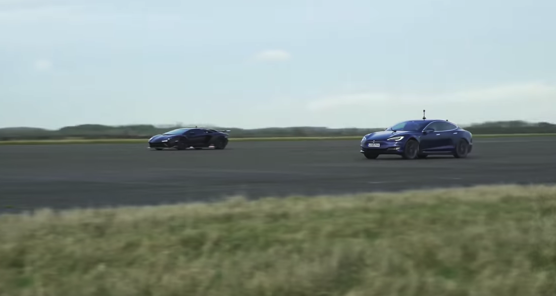 Watch a Tesla Model S Performance go up against a Lamborghini Aventador S  Roadster - Drive Tesla