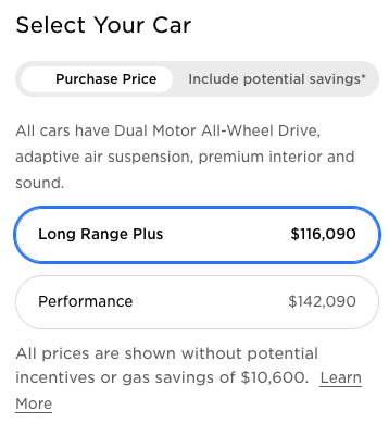 Tesla Model X before price increase Canada