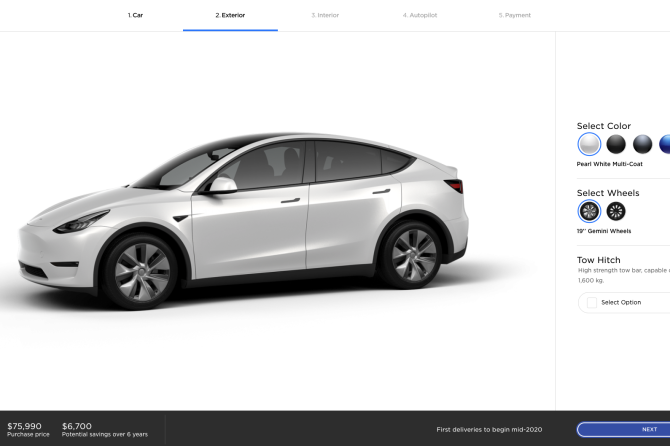 Tesla Model Y tow hitch design studio