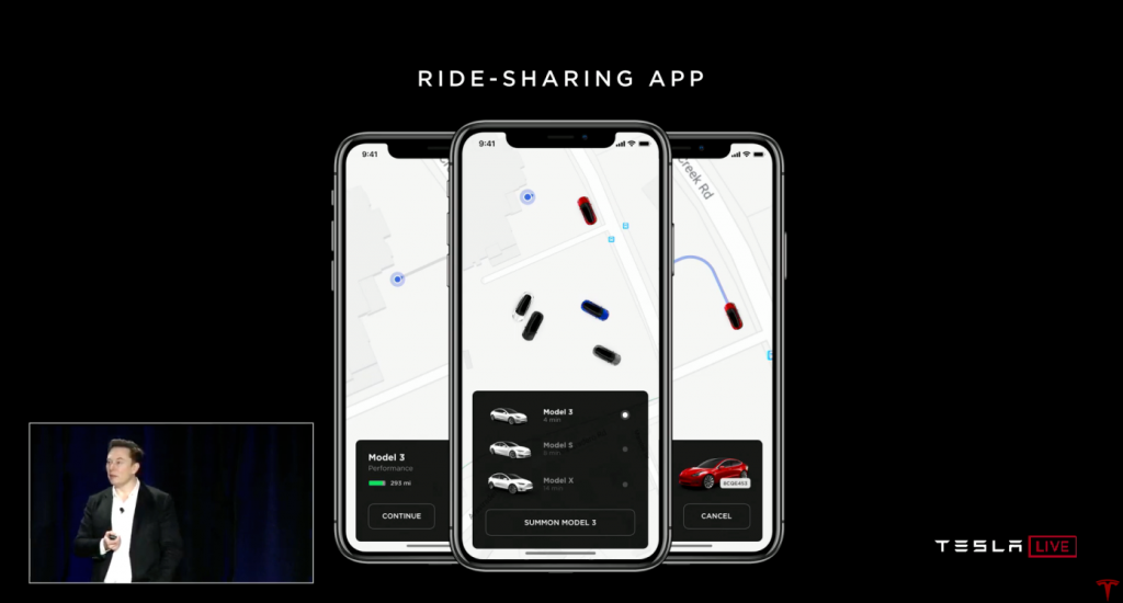 Tesla RoboTaxi app