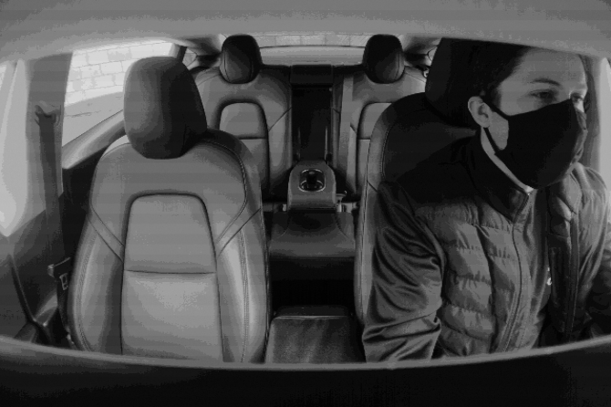 Tesla model 3 selfie cam view 1