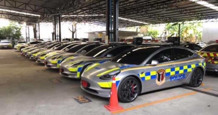 Thai Police Tesla Model 3 fleet