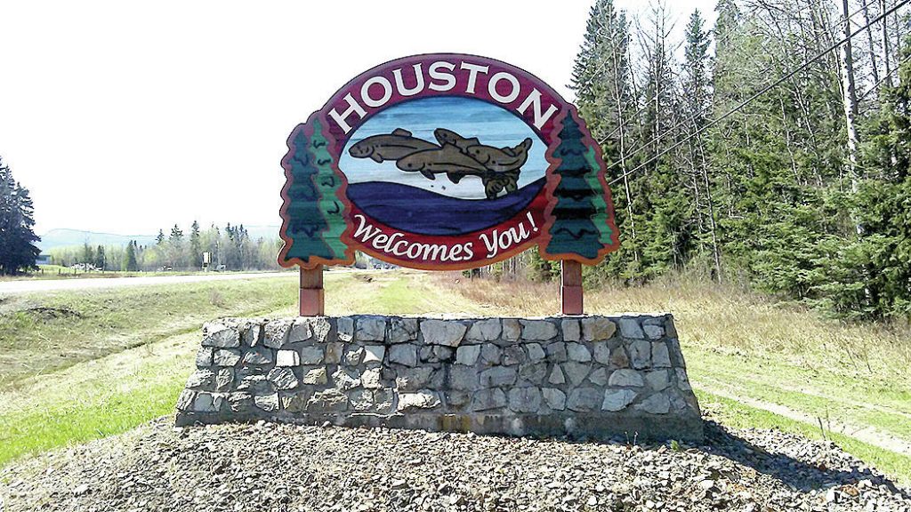 Houston British Columbia welcome sign