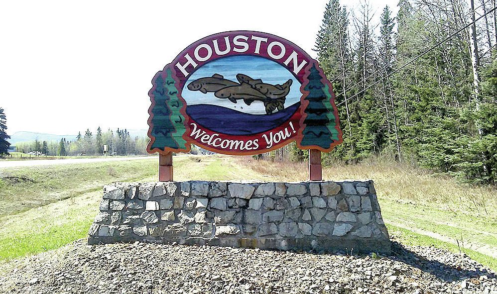 Houston British Columbia welcome sign