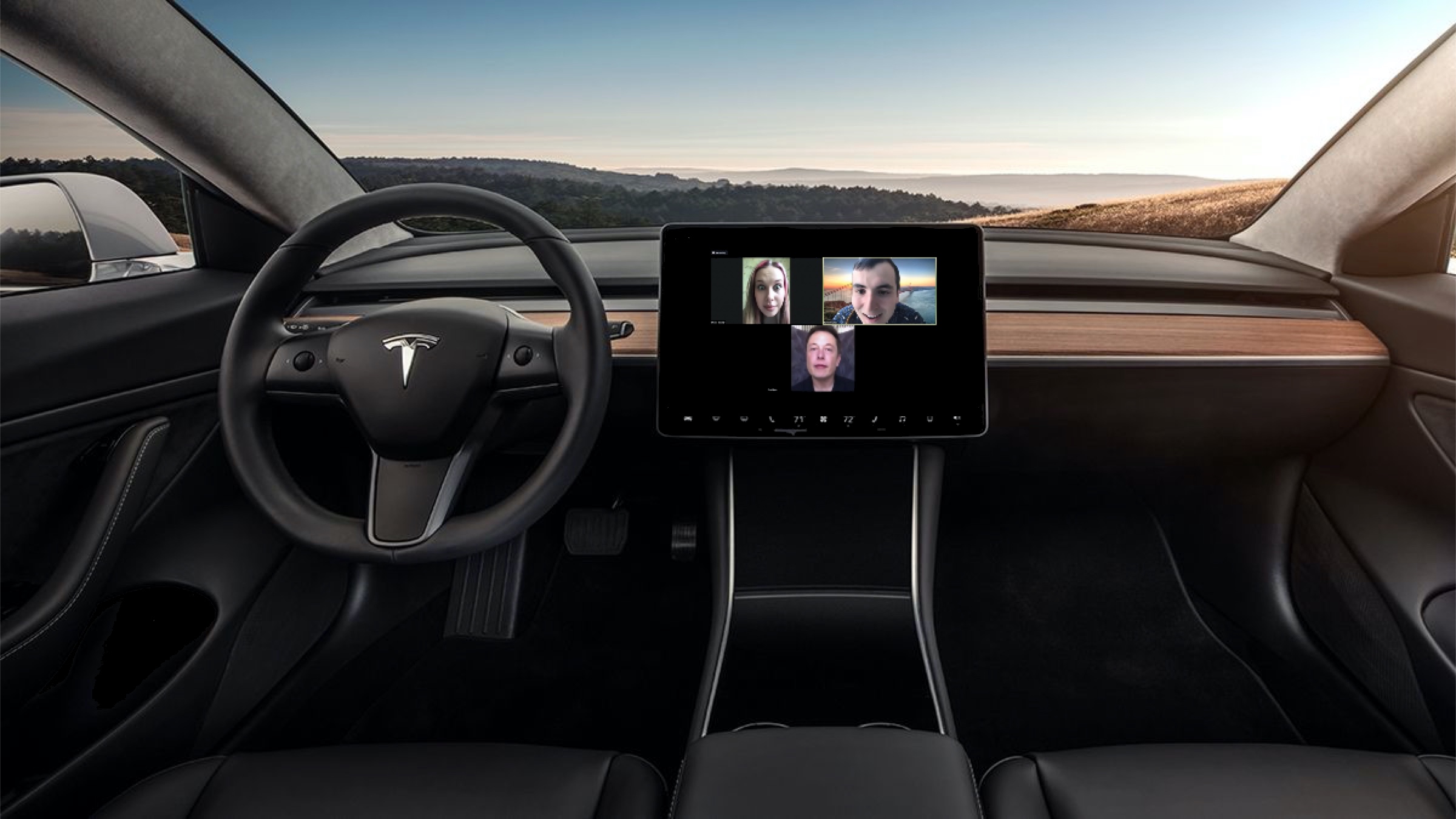 Tesla Model 3 Zoom Elon Musk
