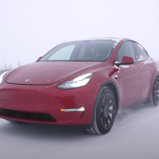 Tesla Model Y winter driving