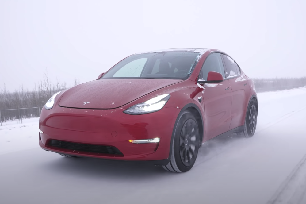 Tesla Model Y winter driving