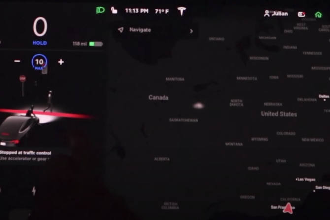 Tesla new driving visualizations pedestrian