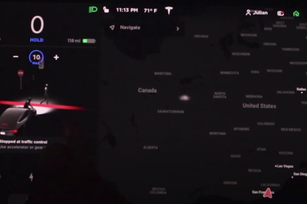 Tesla new driving visualizations pedestrian