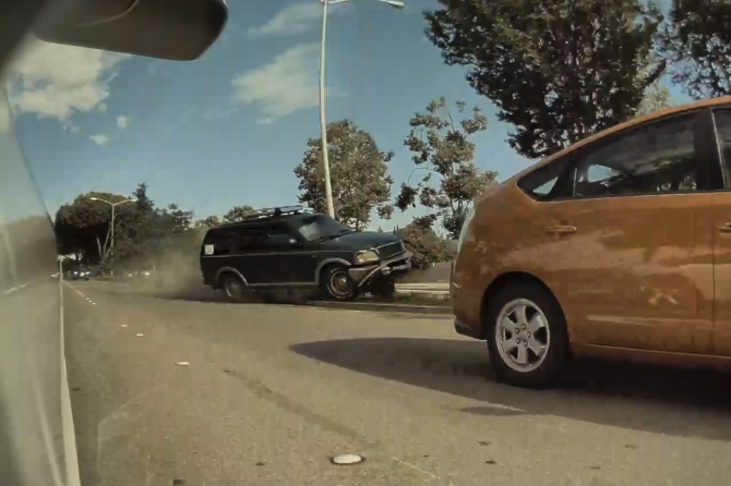 Union City road rage crash caught on TeslaCam