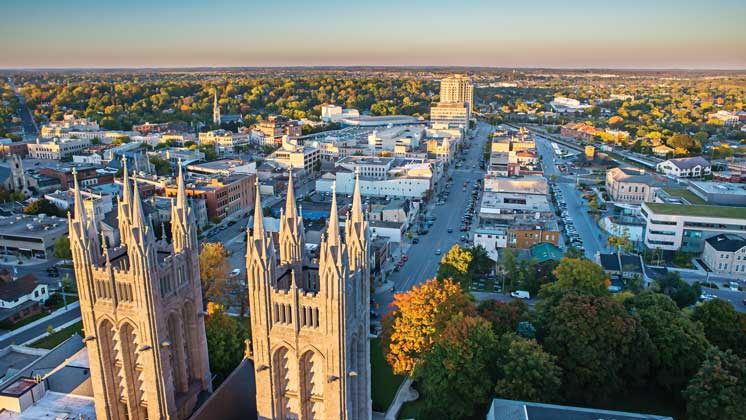 Aerial view of Guelph Aerial view of Guelph