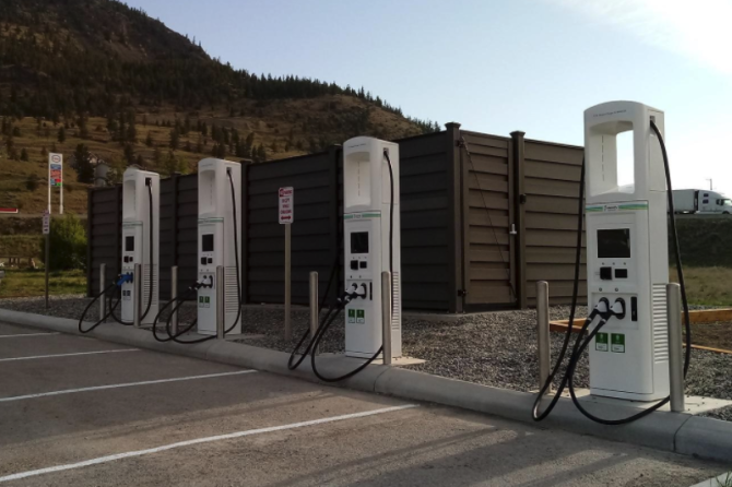 Electrify Canada charger in Merritt BC