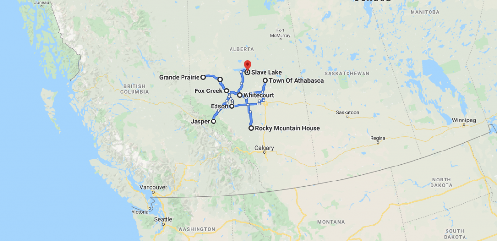 Northwest Alberta EV charging network