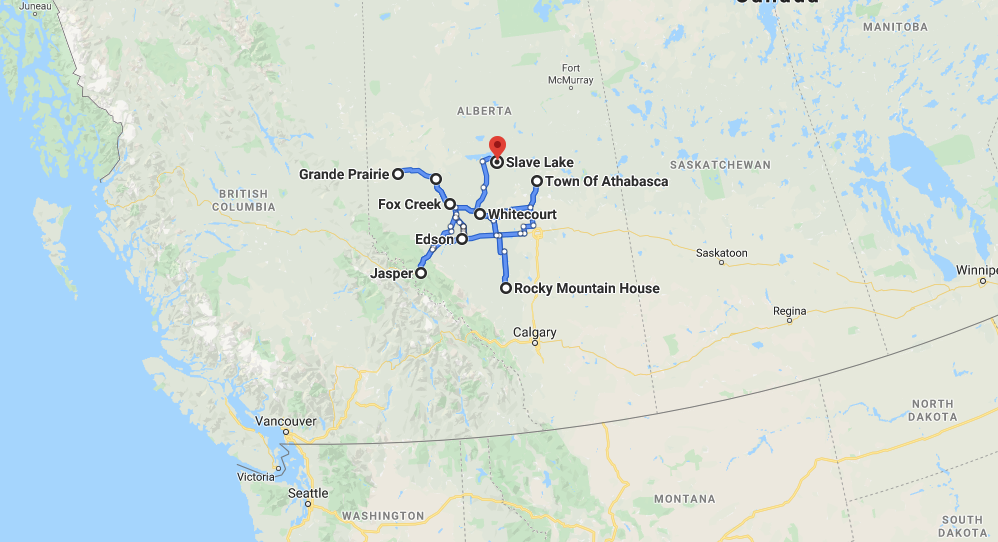 Northwest Alberta EV charging network