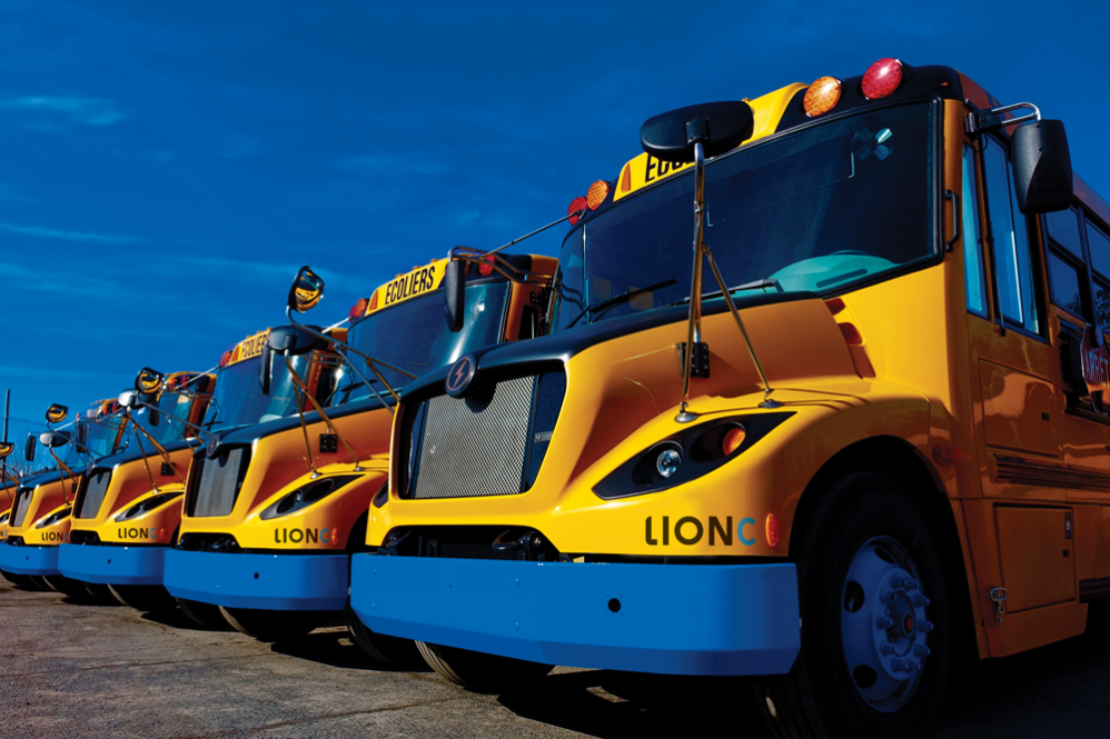 Quebec electric school bus Lion