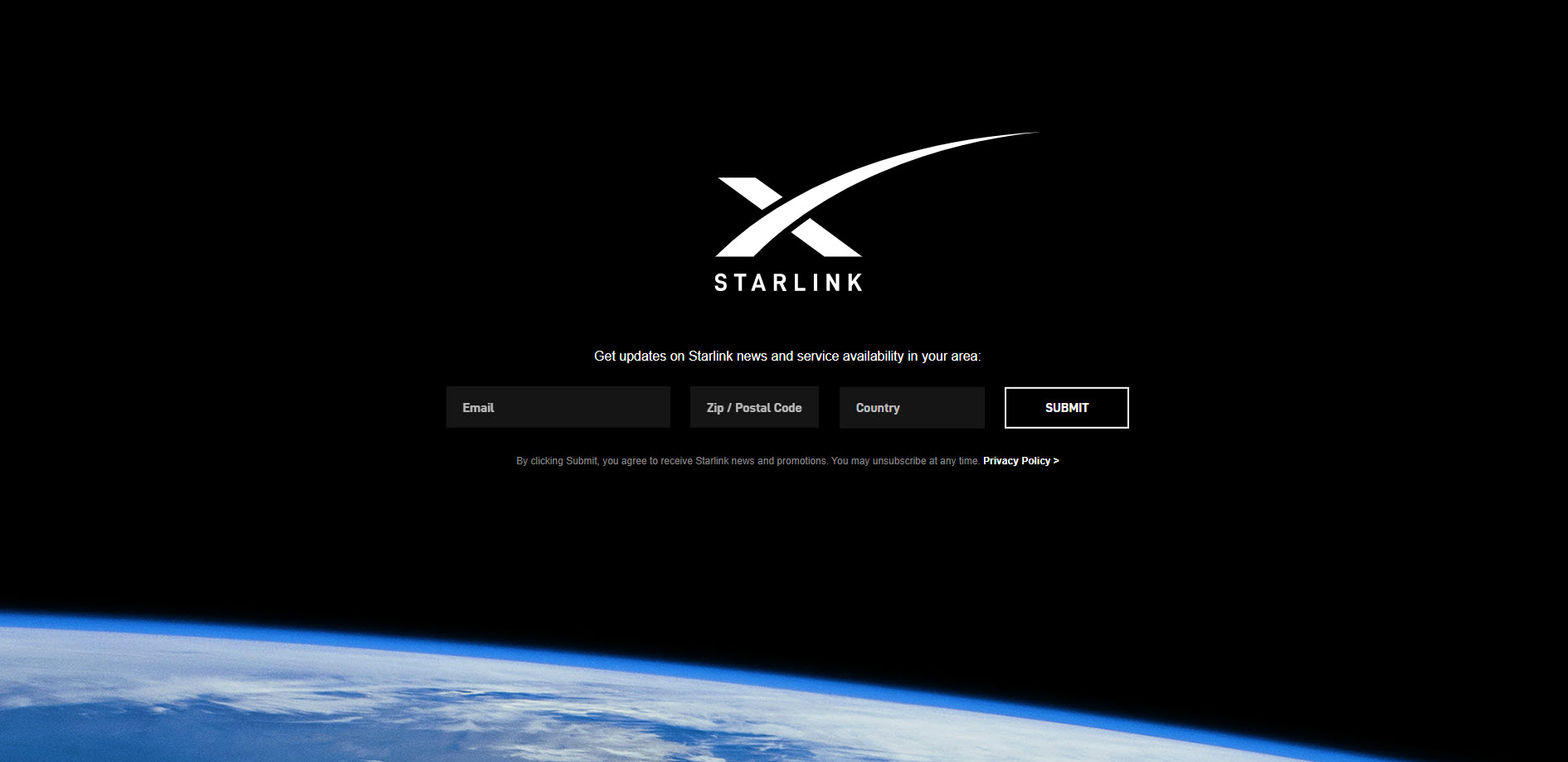 SpaceX Starlink website