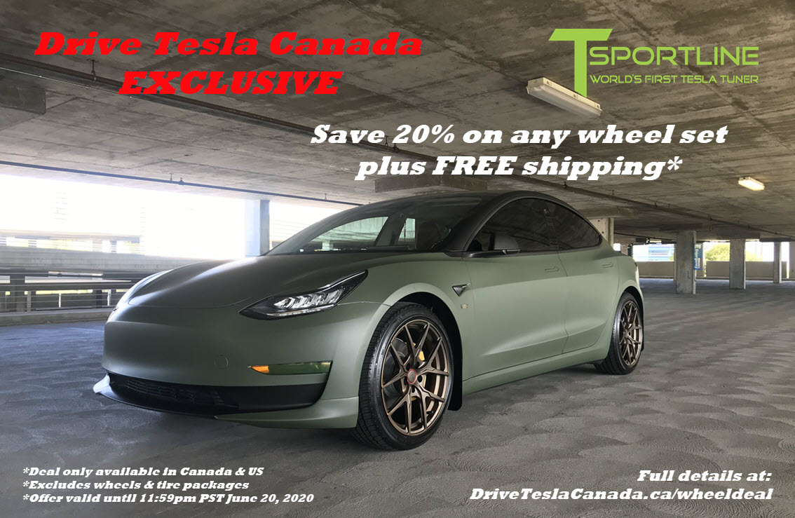 TSportline Drive Tesla Canada deal mamba