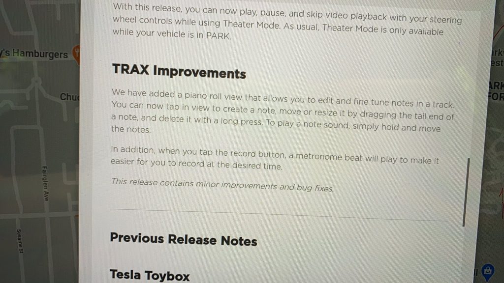 Tesla 2020.20.13 software update release notes 3