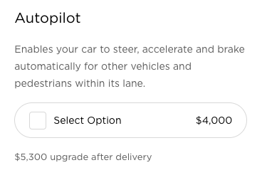 Tesla Autopilot option Canada