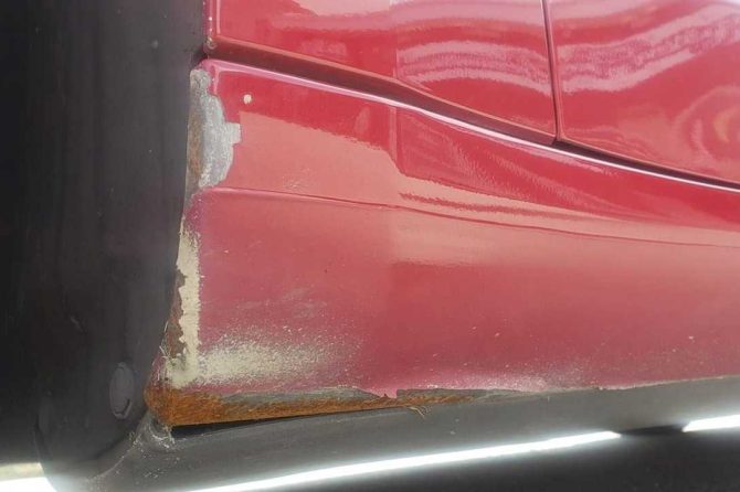 Tesla Model 3 peeling paint