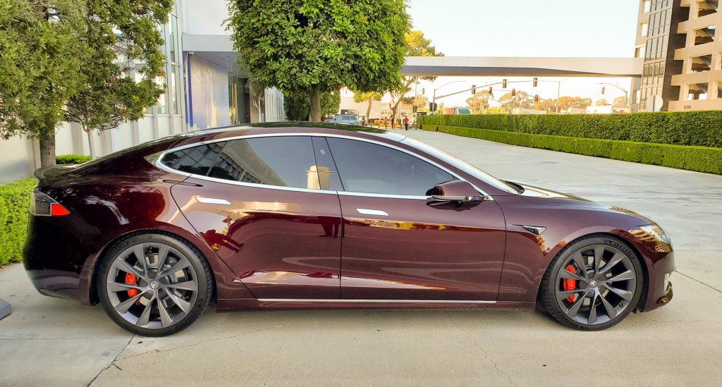 Deep Crimson Refresh Tesla Model S Spotted At Fremont Factory Drive Tesla 8947