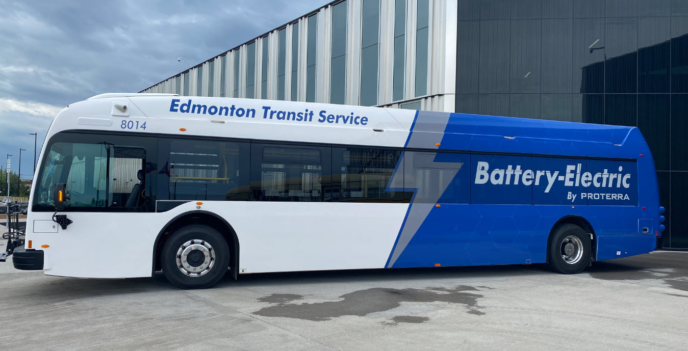 Edmonton Transit Proterra electric bus Edmonton Transit Proterra electric bus