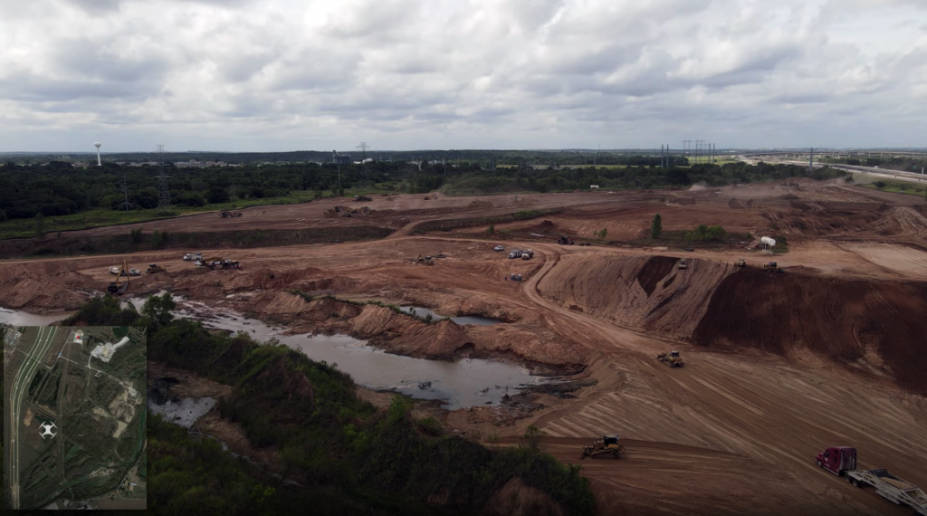 Giga Texas construction drone