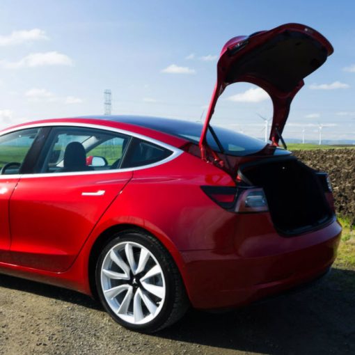 Tesla Model 3 trunk open