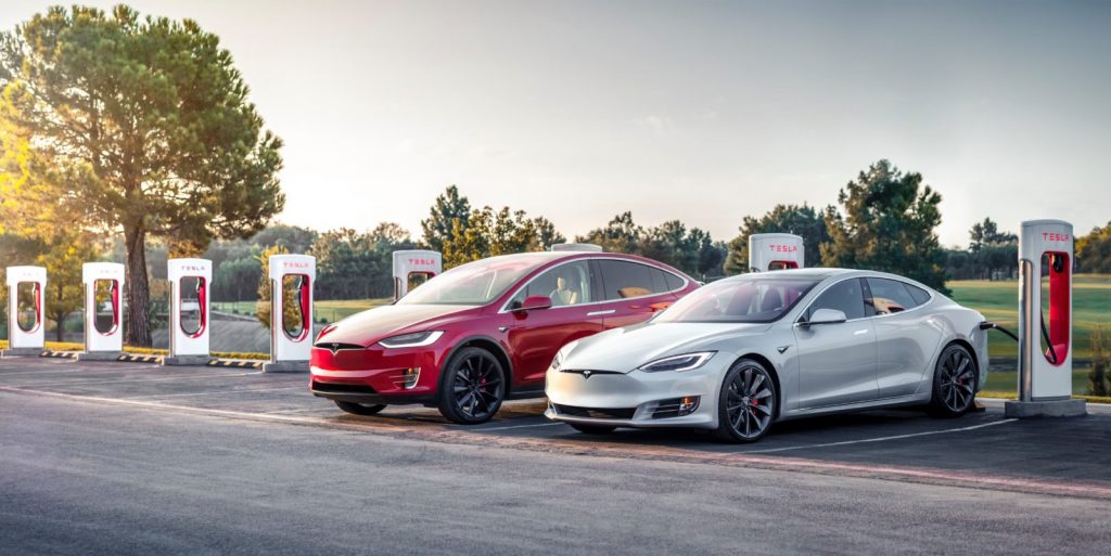 Tesla Model S and X at Supercharger