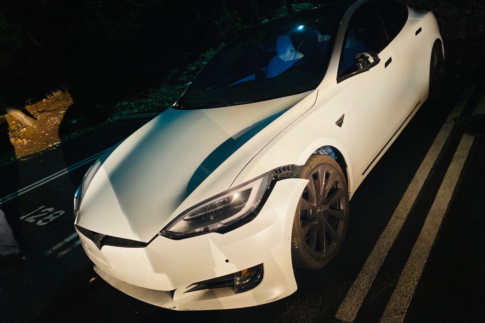 Tesla Model S valet accident