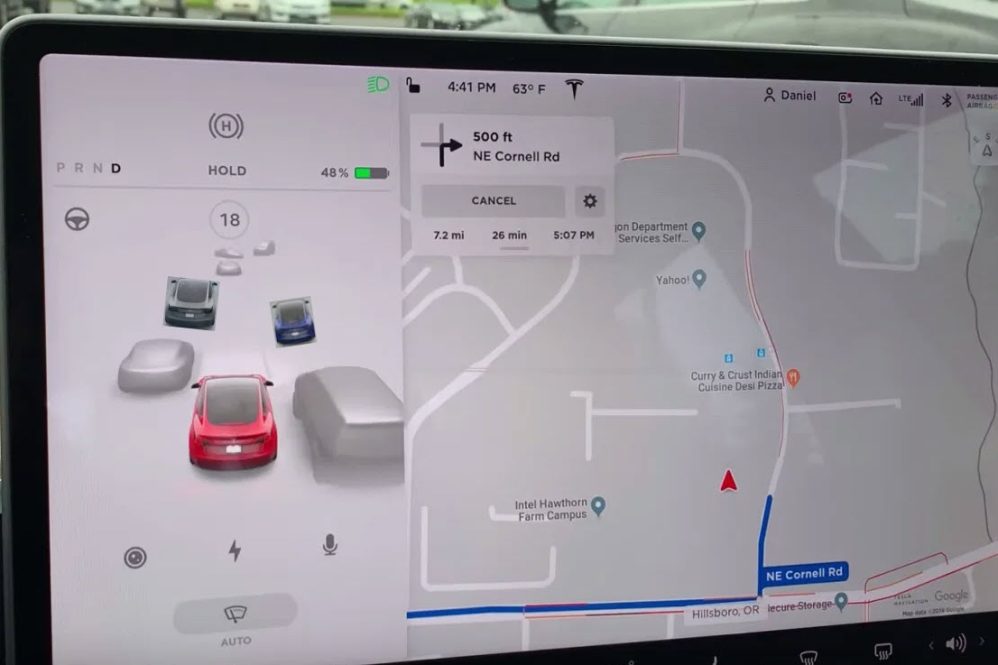 Tesla driving visualization