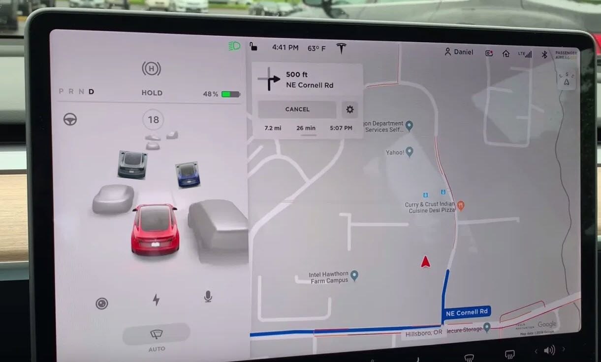 Tesla driving visualization