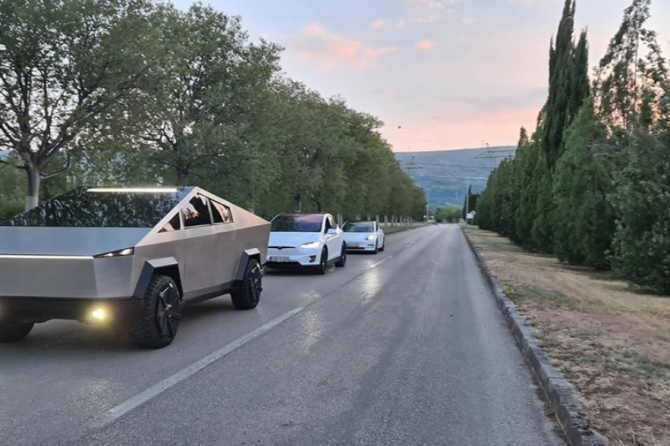 Cybertruck replica fleet