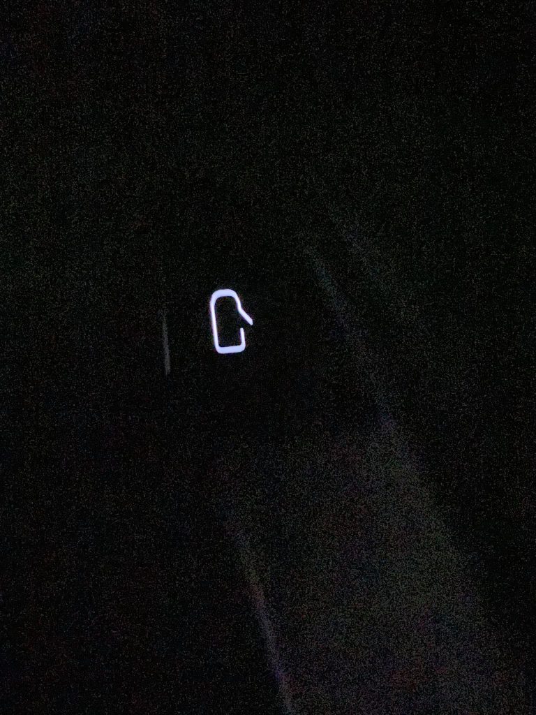 Tesla Model Y door exit button illuminated