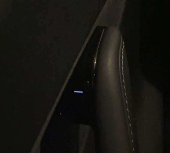 Tesla Model Y door exit button