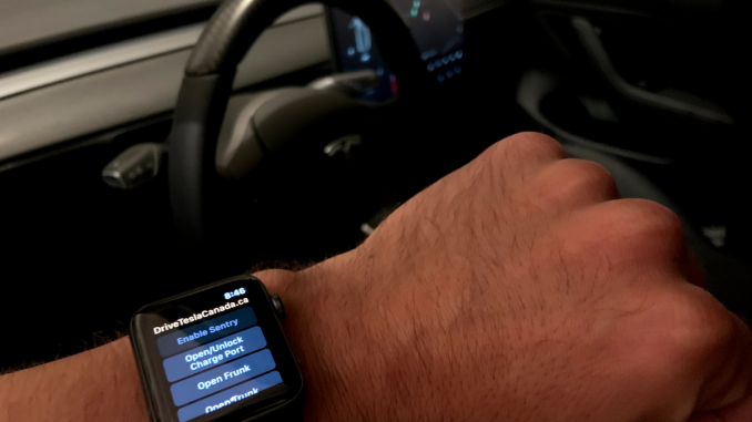 Tesla Stats App Apple Watch