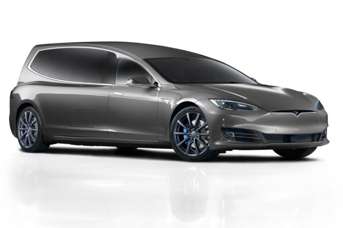 Tesla Model S hearse by Blinza